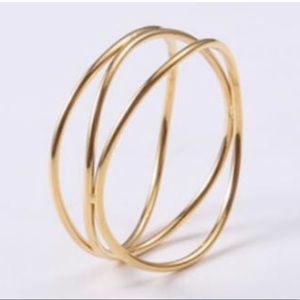Handmade twine 18k stacking Dainty ring for women